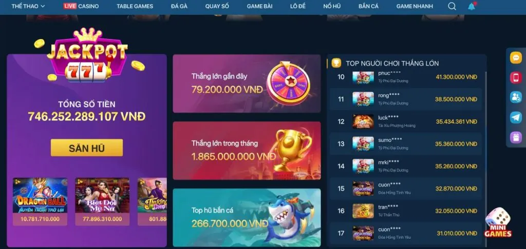 Đa dạng trò chơi và tỷ lệ trả thưởng hấp dẫn tại LUCKY88
